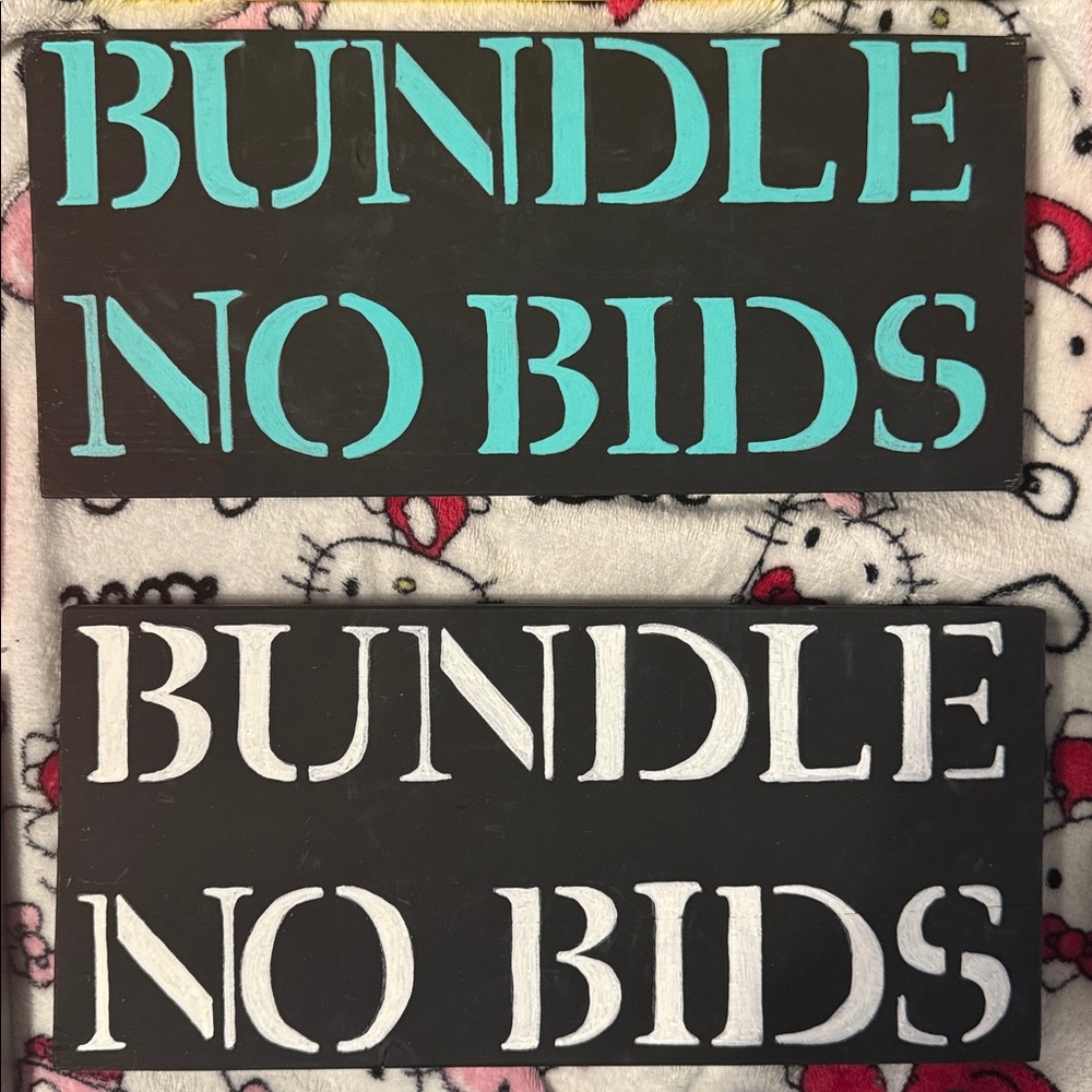🧜‍♀️Custom Bundle No Bids Signs ($25 BASIC,($45 CUSTOM 🧜‍♀️ - Picture 13 of 16